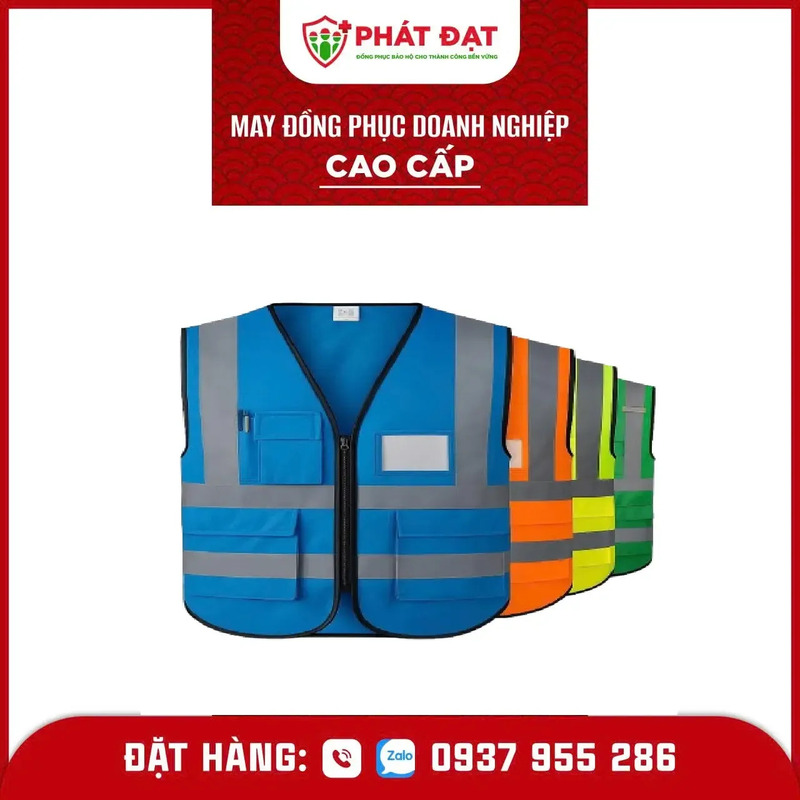 Áo ghi lê công nhân nhiều màu Kaki